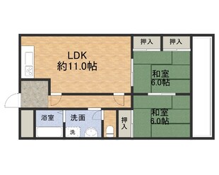 甲南コーポの物件間取画像